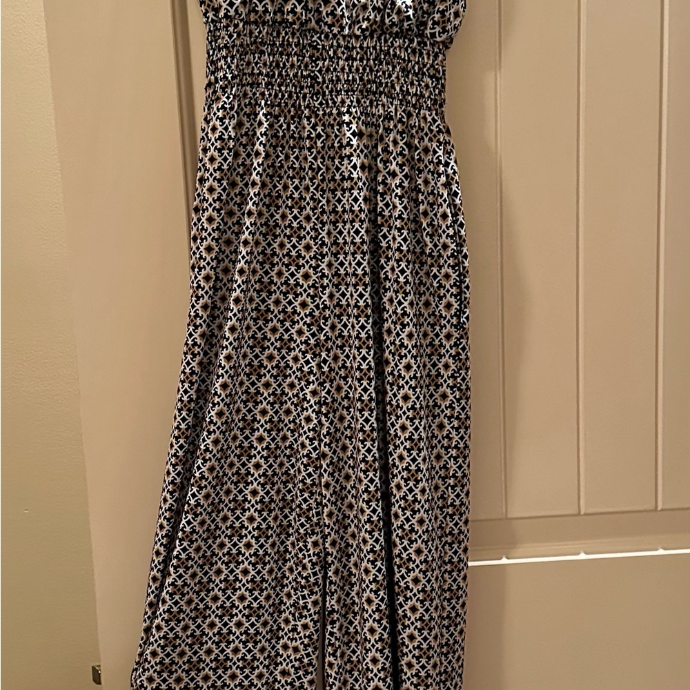 Enfocus Studio navy and orange Smocked jumpsuit size 4